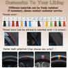 IMKC9 DIY Hand sewn Braid Black non-slip suede Car Steering Wheel Cover For Alfa Romeo Giulia Stelvio Giulietta Automotive Interior