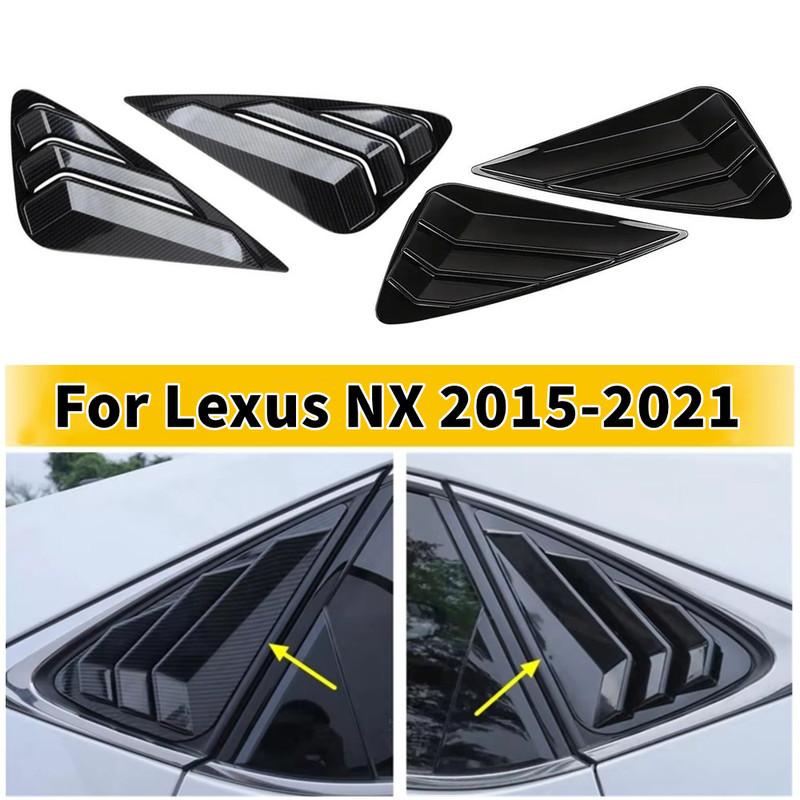 2 шт. Для Lexus NX 2015- Автомобильные наружные задние боковые вентиляционные решетки-жалюзи, накладки, декоративные элементы, ABS, клейкие аксессуары