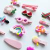 14 Pieces Children Cute Flower Fruit Animal Candy Color Hairstyle Decoration Hairpin Set