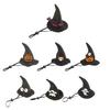 Lightweight Pet Headgear Halloween Cat Witch Hat, Fun Hat with Adjustable Elastic Strap, Cartoon Comfortable Headwear Ghost Pumpkin Bat Skull for Cats
