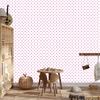 White and powder pink dots wallpaper for living room and bedroom 50x1000