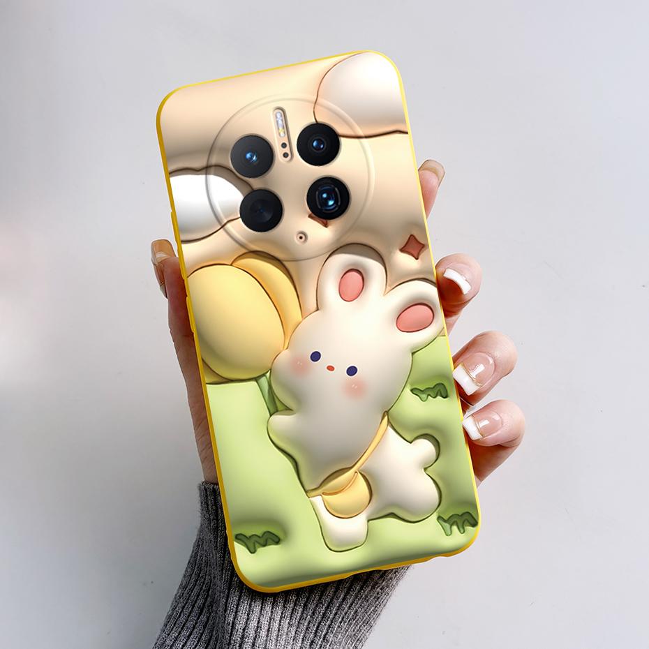 Чехлы для телефона Huawei Mate 50 Pro Милый Кролик Панды Чехол Для Huawei Mate50 Pro Mate 50Pro Мягкий Силиконовый Ударопрочный Задний Чехол