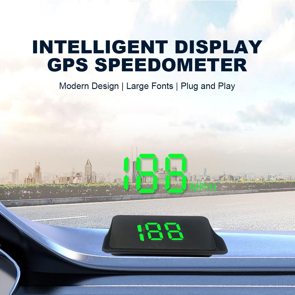 Большой шрифт GPS спидометр лобовое стекло скорость проектор светодиодный дисплей автомобильный GPS MPH детектор цифровой HUD интеллектуальный проекционный дисплей детали автомобиля