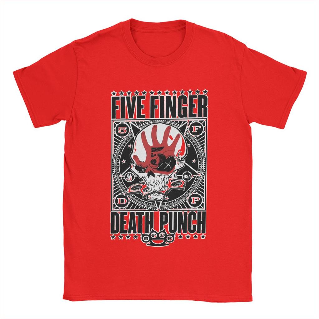 Five Finger Death Punch 5FDP Мужская футболка Винтажные футболки Короткий рукав Круглый вырез Футболки Хлопок Идея для подарка Топы