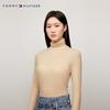 Tommy Hilfiger Женская футболка с высоким воротником и длинным рукавом из смеси лиоцелла