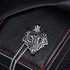 New Titanium Steel Wolf Head Accessory Nordic Viking Titanium Steel Hip Hop Necklace for Men