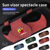 GGBFQ1 Car Sun Visor Glasses Holder Card Ticket Clip Glasses Case For Abarth Freemont Strada 500x Grande Punto Ducato Stilo Palio