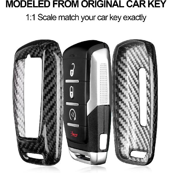 T-carbon Настоящее Стекловолокно Защитный Брелок для Ключей Брелок Совместимый с Ram 1500 2500 3500 TRX Limited Rebel Bighorn Lonestar Laramie Чехол для Брелка