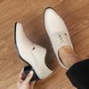 Модные шнурованные лакированные оксфорды на платформе Cuban Elevator Shoes для мужчин, дизайнерская формальная обувь для свадебного платья, выпускного вечера