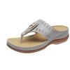 Summer Slope Heel Flip-flops Women Wear Thick-soled Casual Sewing Line Beach Sandals