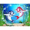 Cross Stitch Kit DIY Diamond Embroidery Anime Dolphin Diamond Painting Mosaic Home Decor