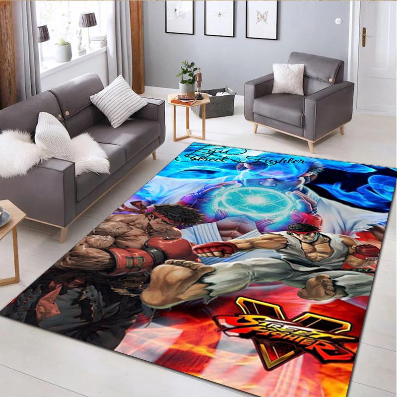 Street Fighter Characters Carpet Office Decorative Carpet For Living Room Bedroom Door Mat Floor Rug Computer Chair Area Rug