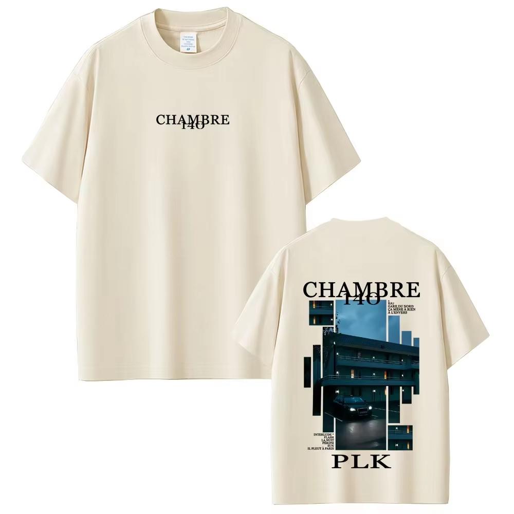 Rapper PLK Chambre 140 Album Graphic Tshirt 2026 Summer Men Women Hip Hop Fashion Pop Music Tshirt Male Vintage Streetwear