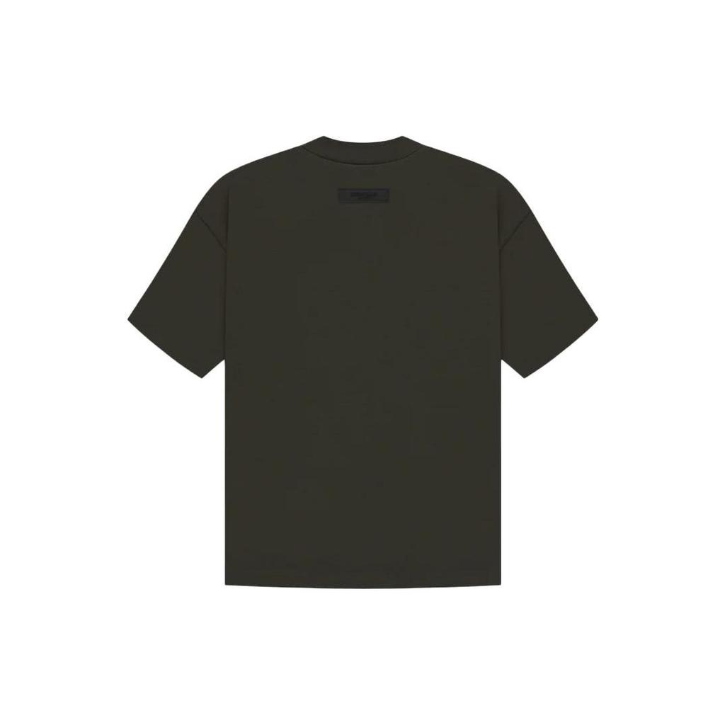 Fear of God Essentials Ss23 Essential Tee Off Black Logo Print Design Solid Color Short Sleeve Women Tops Light-Black FOG-SS23-103