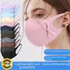 Women's Star Style 3D Bow Face Mask - Washable, Breathable Ice Silk for Sun Protection