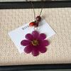 Fruit slices epoxy resin long sweater chain, dopamine style summer niche seaside decorative neck accessories