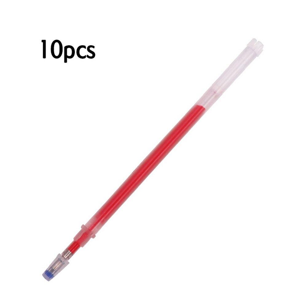 10 шт./компл., высокотемпературный исчезающий маркер для ткани, стираемый сменный стержень для лоскутного шитья из искусственной кожи, швейный инструмент, водорастворимый DIY