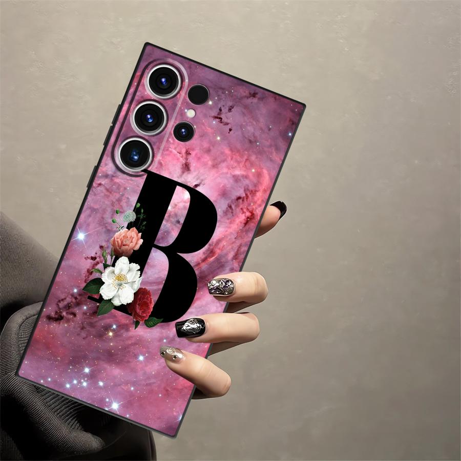Персонализированный чехол с буквами для Samsung Galaxy S26 Ultra S24 S25 Plus S21 FE S20 Ultra S10 S9 Note 20 8 9 10 S23 Чехол для телефона Funda