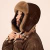 Retro Leather Lei Feng Winter Aviator Hat - Unisex Warm Fleece-Lined Ski & Cycling Ear Protection