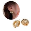 Stylish Geometric Interlockings Earrings Modern Fashion Designs Portable Sturdy Alloy Comfortable for Trendy Women