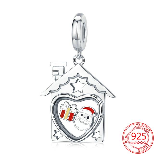 Новый S925 стерлингового серебра теплый семейный дом кулон шарм подходит модный момент браслеты и ожерелья Diy женские ювелирные изделия подарки