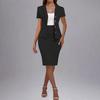 Women's Elegant Casual Outfits For Work Business Costume Pencil Skirt Suit Set