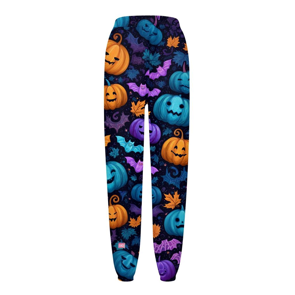 Женские повседневные модные спортивные штаны с принтом на Хэллоуин, повседневные брюки