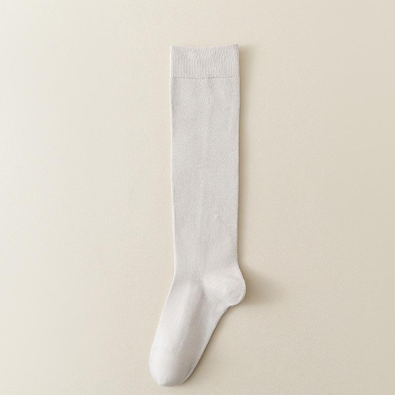 Женские весенне-осенние хлопковые тонкие носки до колена с компрессией