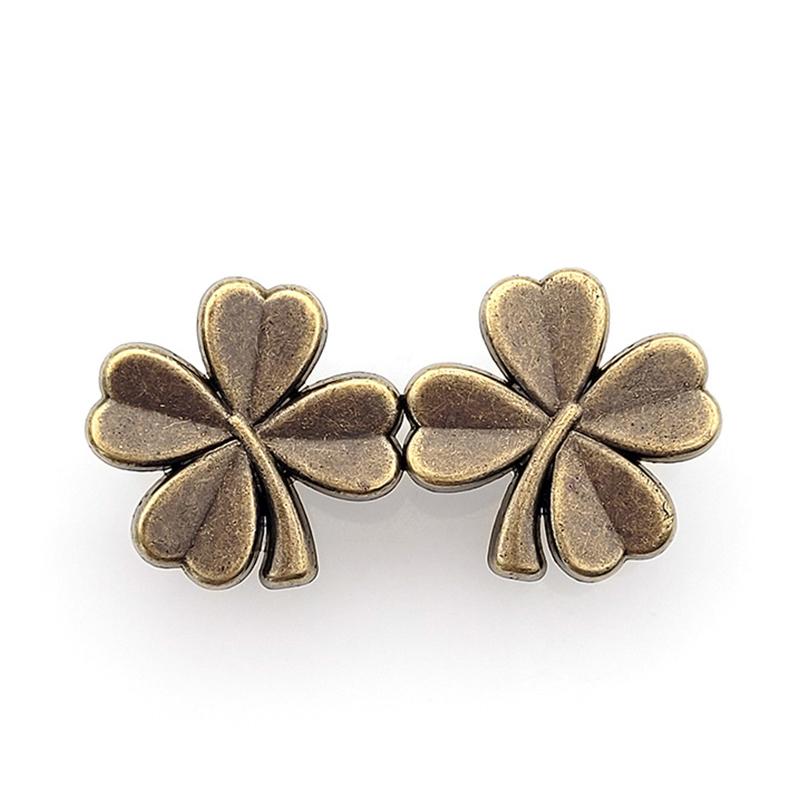 1/10Pair Required Button Adjust Waistline No Sewing Clothing Accessory Four Leaf DIY Adjustable Tightener Waist Buckle No Staple