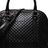 GUCCI Embossed Cow Leather Dome Bag Handbag Medium Women's Black 449663-BMJ1G-1000