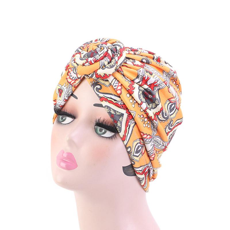 Модная шляпа African Wind Baotou Cap Vortex Knotted Turban Hat Chemo Cap Muslim Hat