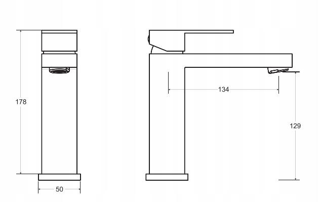 MODERN VARIUM II black low washbasin tap Besco