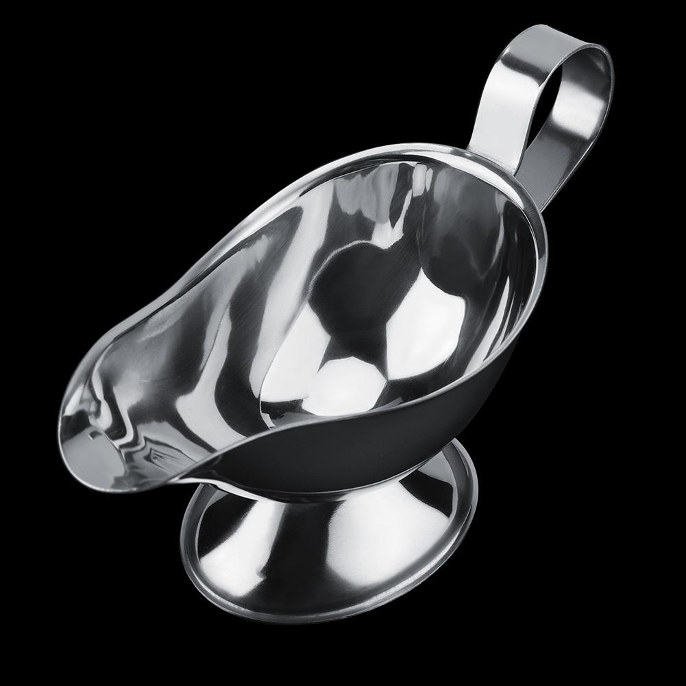 Stainless Steel Steak Pepper Sauce Boat Seasoning Container for Restaurant Kitchen(10oz)