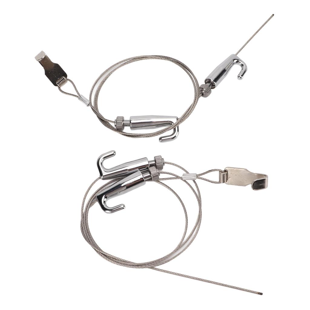 2pcs Picture Rail Hanging System Professional Adjustable Picture Hanging Wire Kit for Exhibition