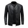 New Autumn Casual Men's Leather Jacket Korean Version Leather Jacket Trendy Stand-up Collar Jacket