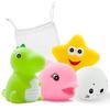Yekko Mom LED Water Play Friends 4-piece C Set + Mesh Bath Play Toy, Korean Bath Toys