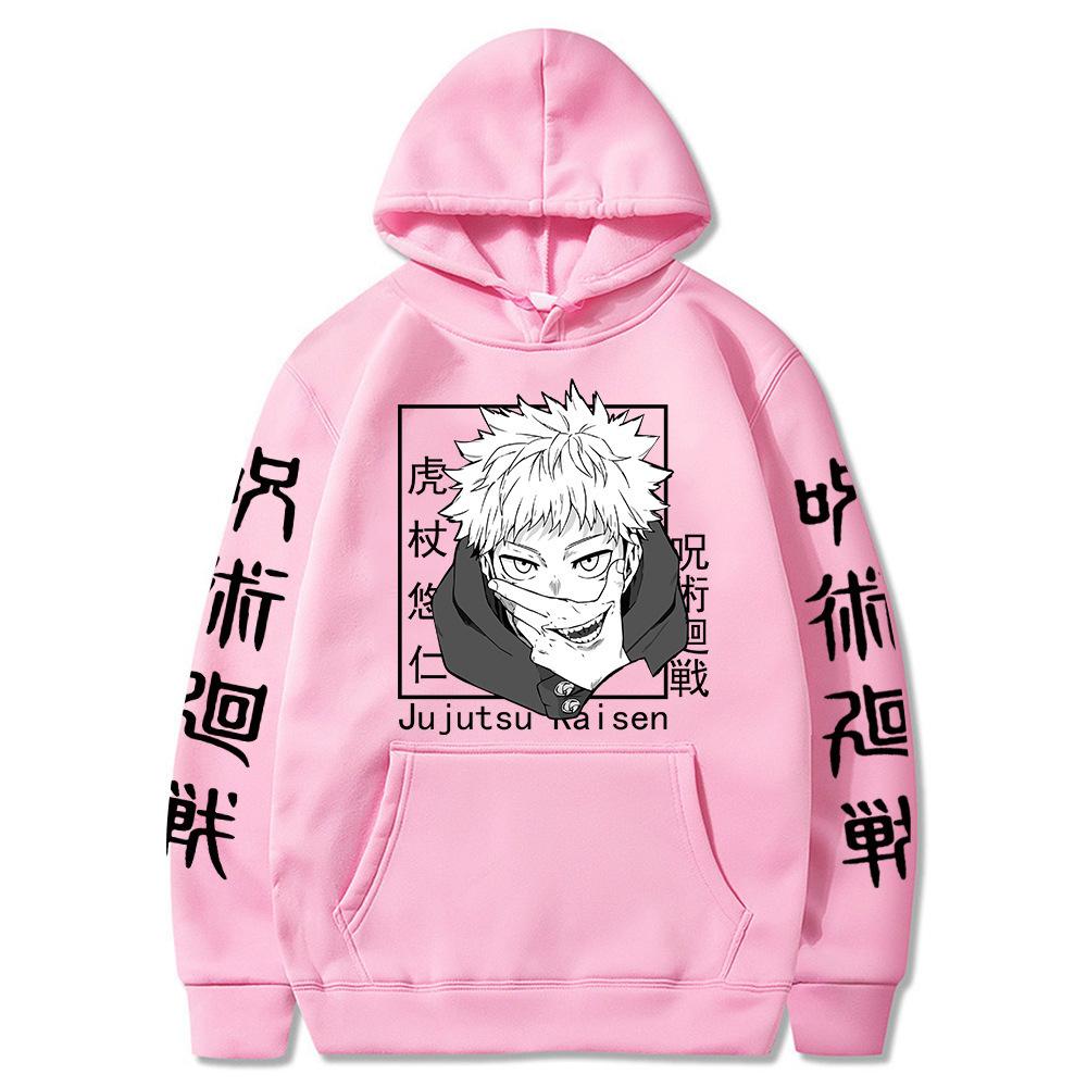 Sunman Jujutsu Kaisen Spell Back Battle Pop Print Hooded Spring Sweater Hoodie Men And Women