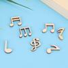 100 шт. деревянная музыкальная нота, смешанный декоративный зажим для нот диаметром 2 см, аксессуар для украшения