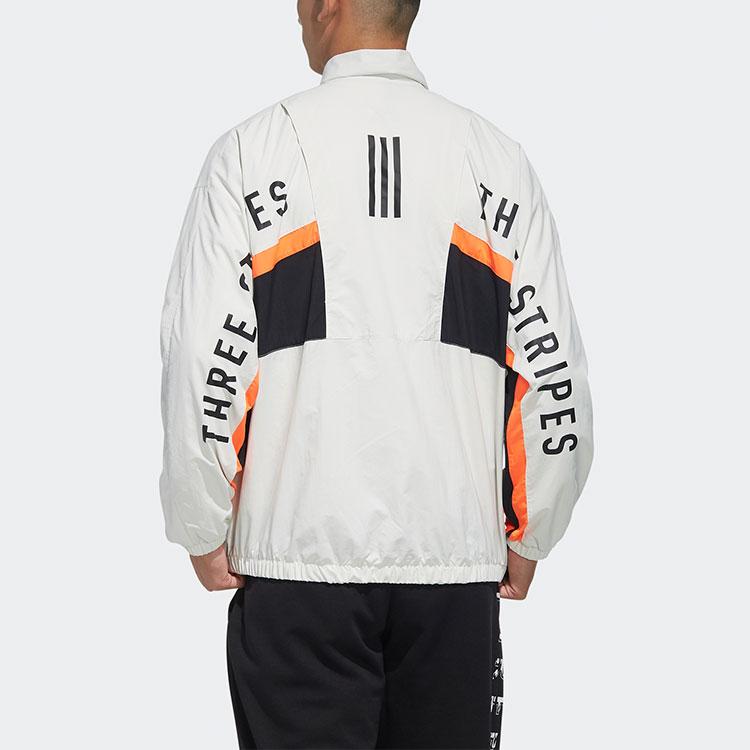 Adidas Essentials Логотип Принт Спортивная куртка с воротником-стойкой Мужские куртки Серый HN8480