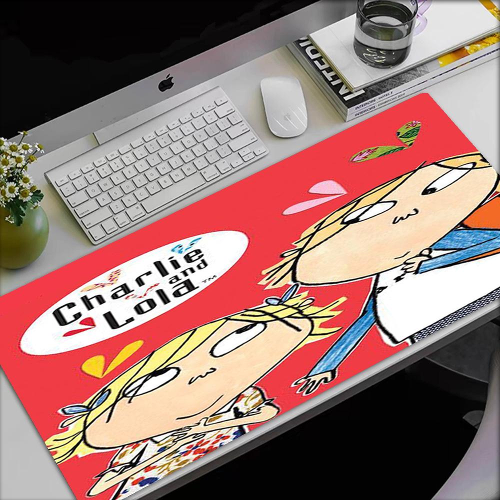 Charlie and Lola Theme Mouse Pad, Non Slip Rubber Base, Multifunctional Office & Home Decor, Perfect for Workspace Personalization.