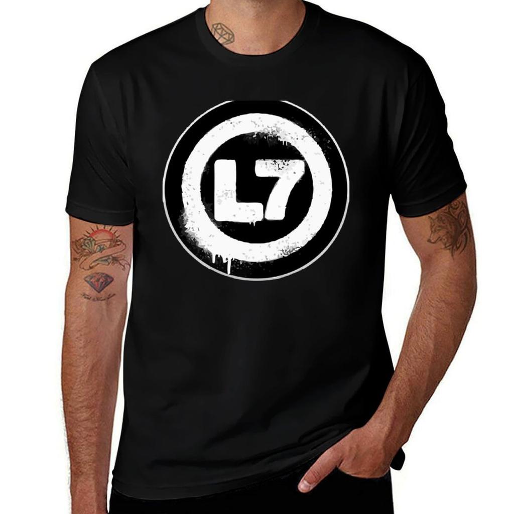 Seven Black L7 Tshirt Graphic Print Short Sleeve Tshirt