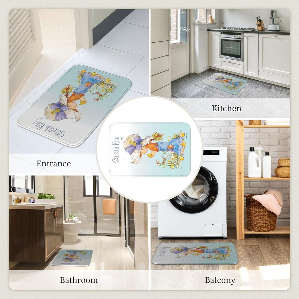Personalized Cartoon Sarah Kay Kawaii Girl Doormat Mat Anti-Slip Bathroom Kitchen Bedroom Rug Carpet 40*60cm