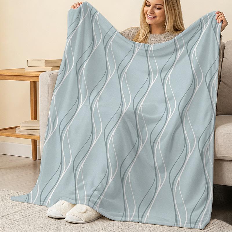Soft Fleece Blanket - Breathable Lightweight Minimalist All-Season Throw, Cozy for Home, Office, Christmas & Halloween Relaxation