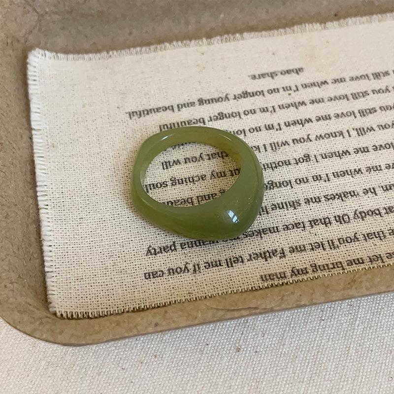 Элегантное геометрическое кольцо из смолы для женщин - Корейская мода Niche