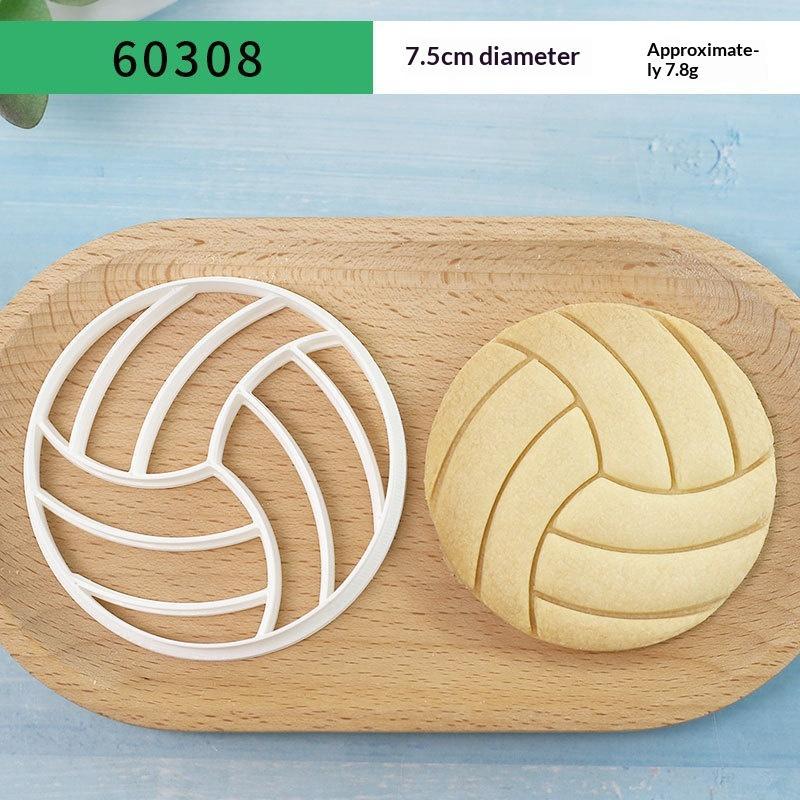 Sports Ball Baking Cutter Non-Toxic Easy Demold Rugby Tennis Football Shaped Mold for Kids Baking Class Activity