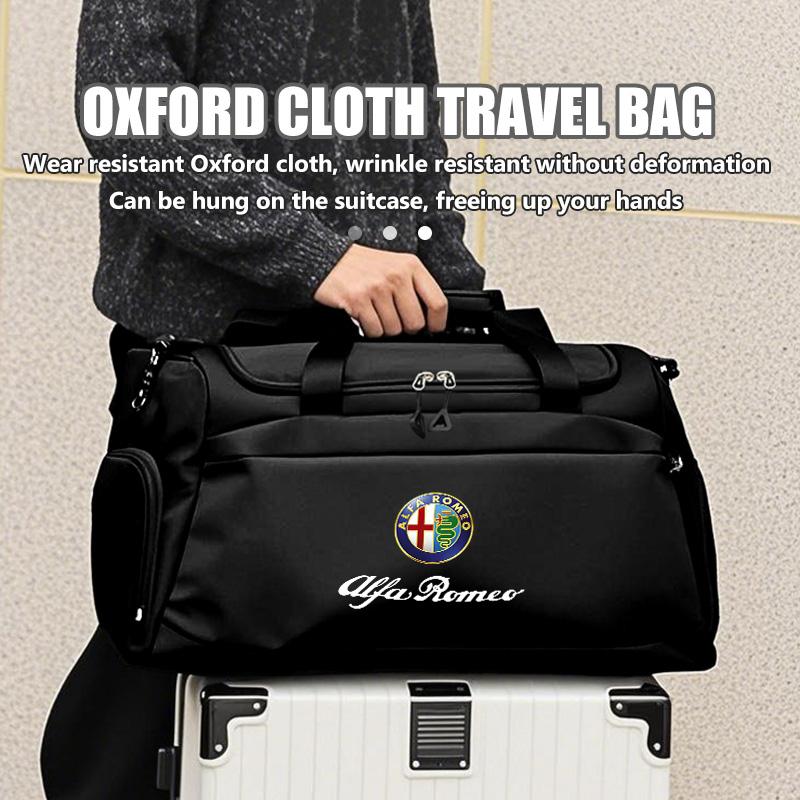 For Alfa Romeo Car Logo Gym Bag Waterproof Outdoor Sports Bag Golf Travel Backpack GT Stelvio F1 Brera Volante Tonale Gloria
