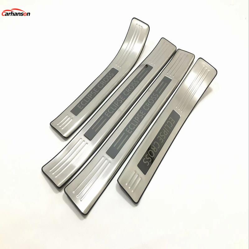 Для аксессуаров Mitsubishi Eclipse Cross 2017 2018, автомобильный Стайлинг, наклейка на порог, накладка, накладка, защита