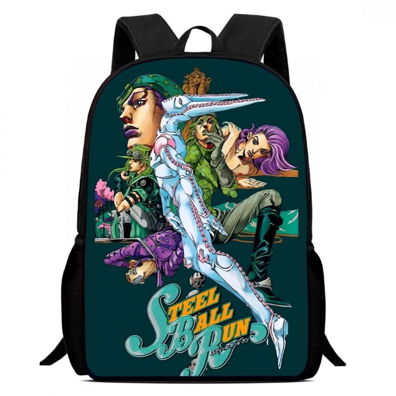 JoJos Bizarre Adventure Cartoon Kids Backpack School Lightweight Ergonomic Double Strap Bag With Printed Design Grades