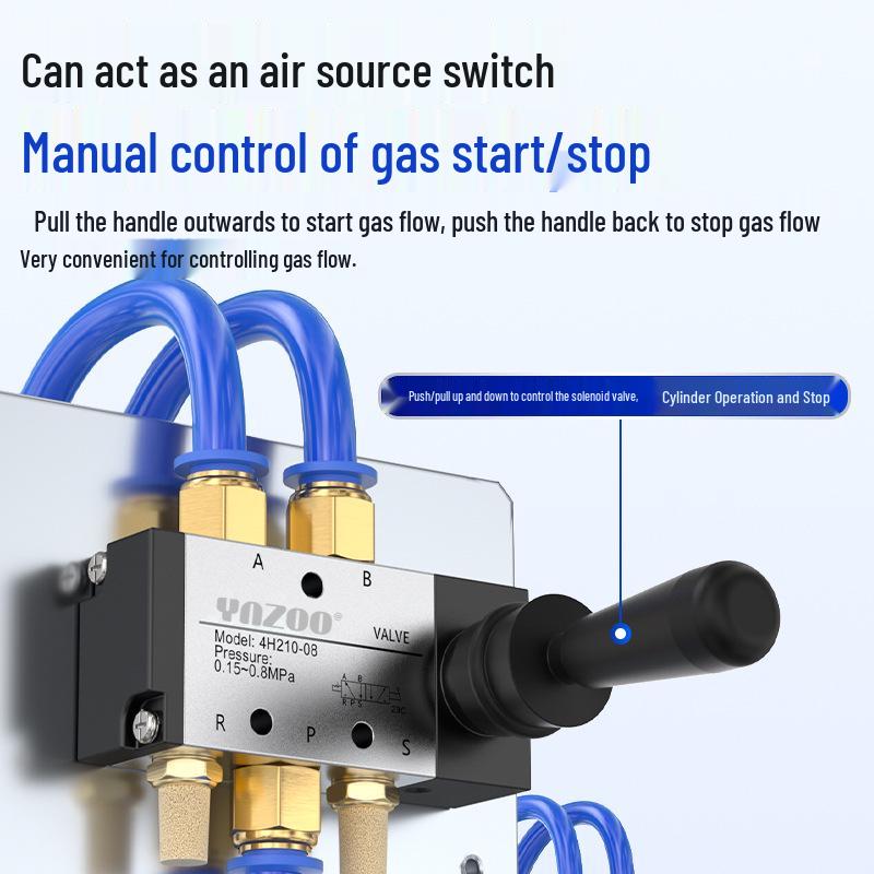 Pneumatic Hand Lever Valve 4R210 4H210-08, Cylinder Directional Control Valve 4H310 4R410, Manual Pneumatically-Controlled Valve.