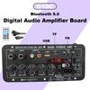 D10C 12V Bluetooth 5.0 Цифровая плата аудиоусилителя AC 110V 220V Двойной микрофон Караоке Динамик Сабвуфер Домашний кинотеатр Усилитель